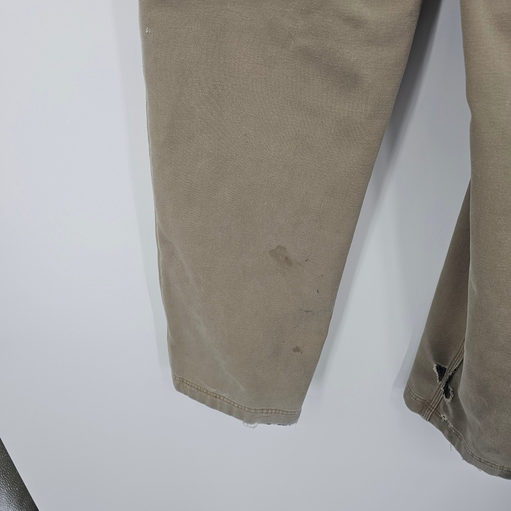Duluth Trading Flex Fire Hose Cargo Pants Khaki 34x34 Thrashed Fleece Lined - Picture 7 of 16